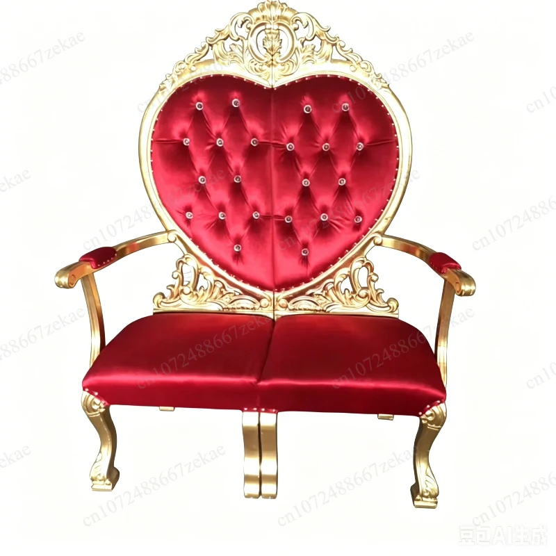 Heart-shaped Wedding Furniture Double Sofa Bride Groom Event Chair