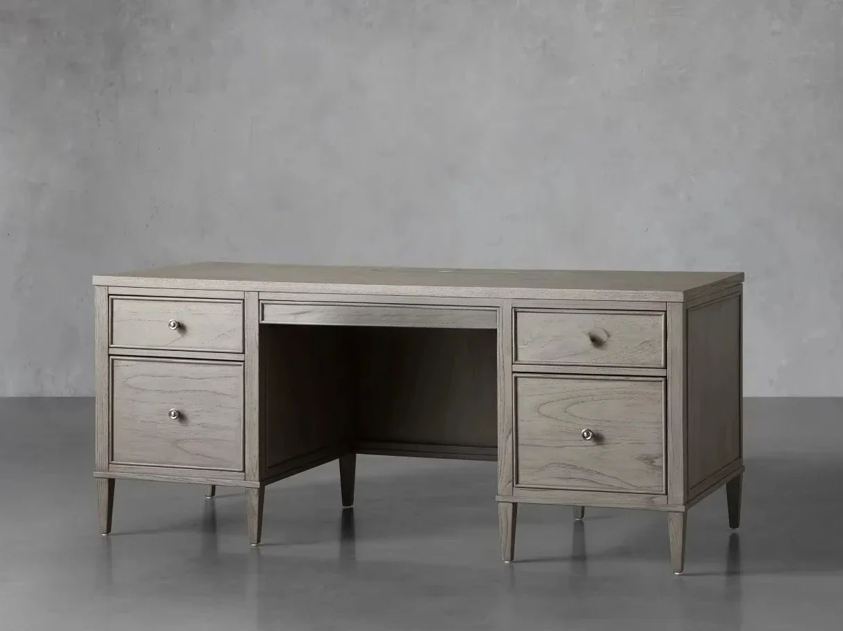 Elegant solid wood executive desk, handmade modern writing desk, office living room bedroom furniture