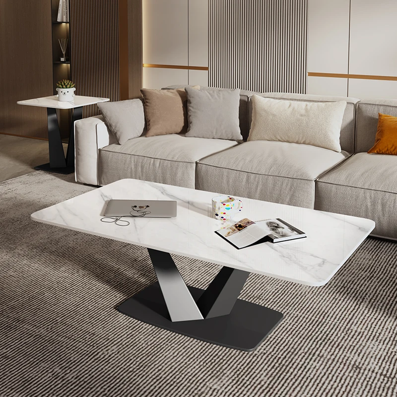 Mesa De centro moderna italiana Glam, Mesa De centro rectangular De lujo, Mesa De Centro ecológica neutra Para Sala, muebles De Roma