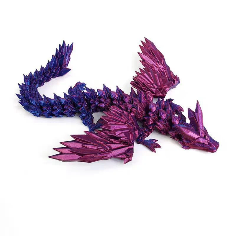 15cm 3D-Gedruckter Drache mit Beweglichen Flügeln Büro-Schreibtisch-Accessoire Kreative Heimdekoration Perfektes Weihnachtsgeschenk Feiertagsgeschenk Spielzeug
