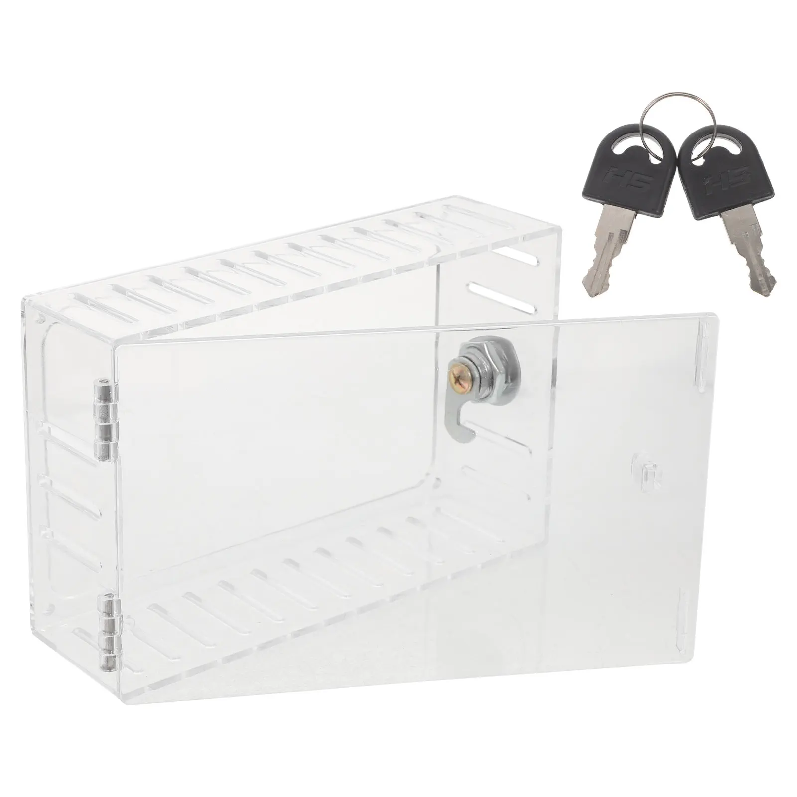 1Set Transparent Thermostat Lock Box Professional Wall Thermostat Guard Heavy Duty Acrylic Iron Material Easy Install Universal