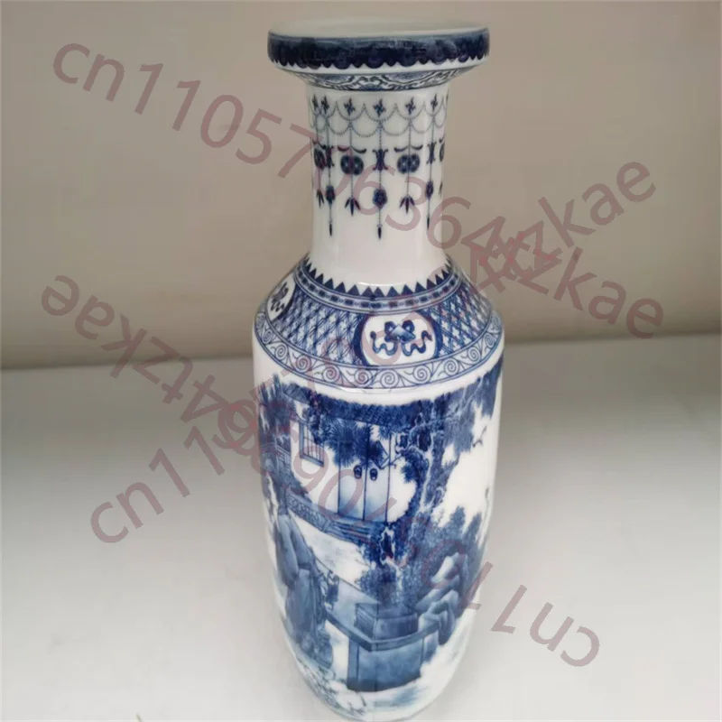 

China Old Blue and white porcelain, with Ancient character stories, painting patterns Vase