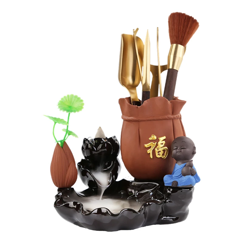 

Zen Incense Ceremony Decoration Pure Copper Tea Spoon Tea Clip Tea Ceremony Six Items Tea Making Tools