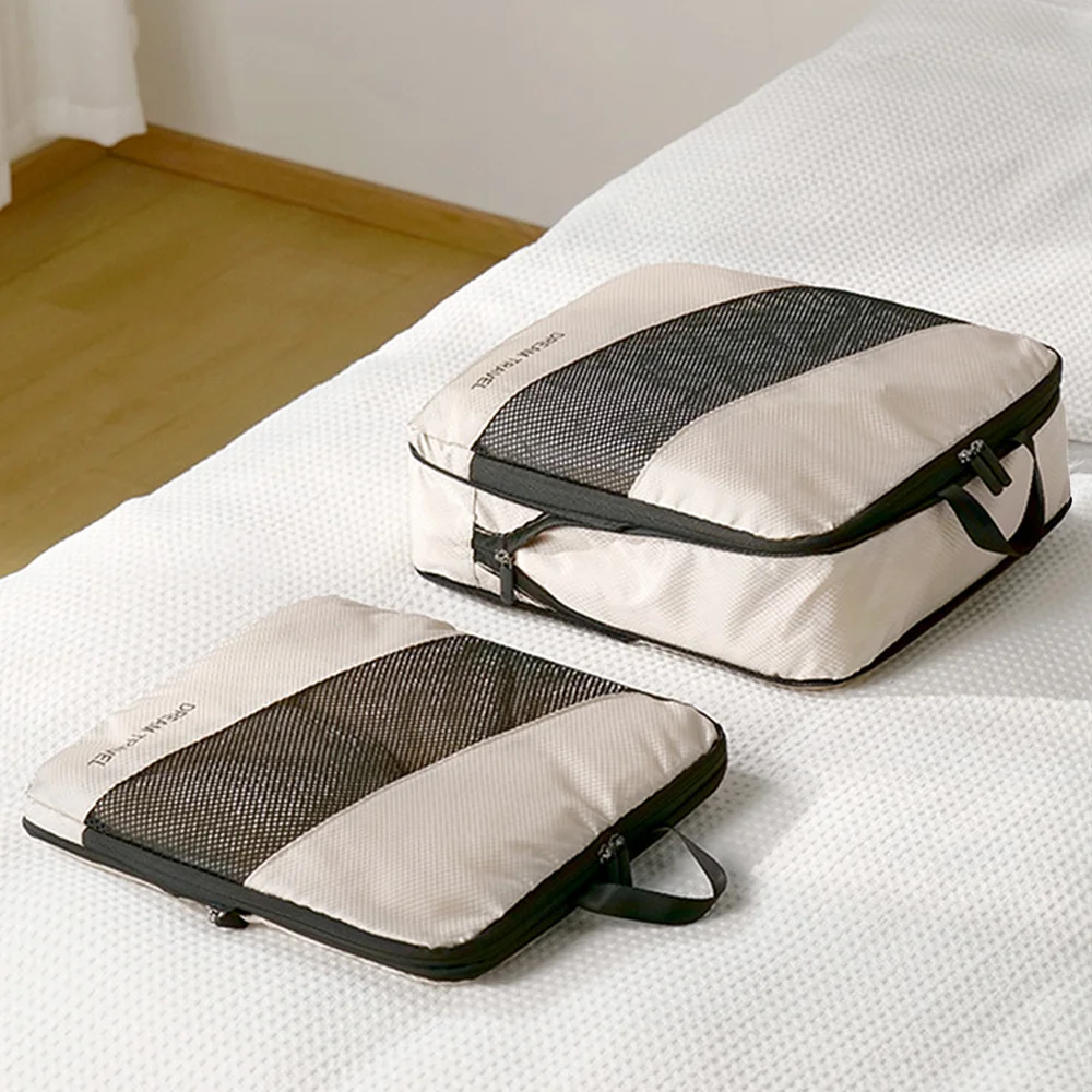 [السفن من كوريا] حقيبة ضغط للسفر مكونة من 6 قطع وحقائب سفر منظمة لتوفير الحجم