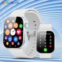 SIMSONLAB nuevo reloj inteligente Bluetooth llamada música cámara Control monitoreo de ritmo cardíaco modos multideportivos para hombres mujeres Android IOS