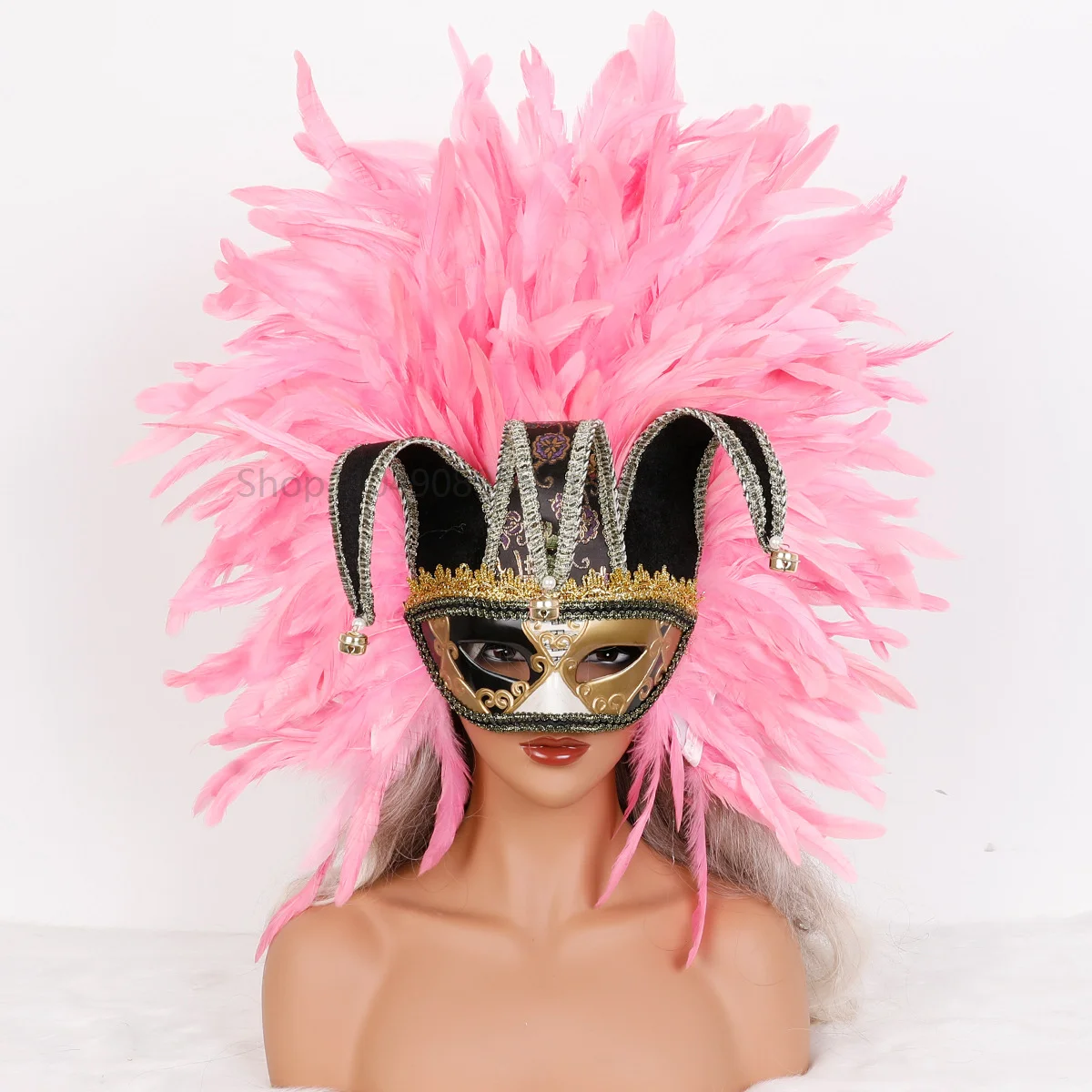 Carnival Masquerade Feather Mask Adult Party Accessories Stage Costumes Performance Photography Fashion Show Props