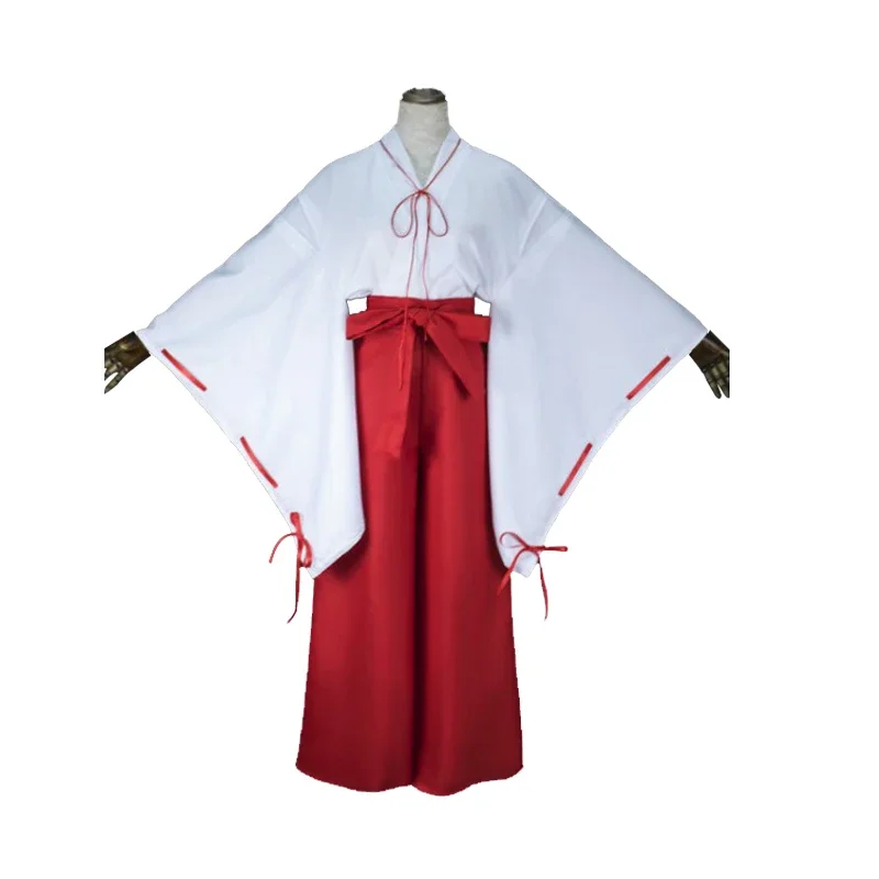 Inuyasha Kikyou Cosplay Costume Women's Halloween Carnival Funny Party Costume Anime Wigs Straw Sandals view 2