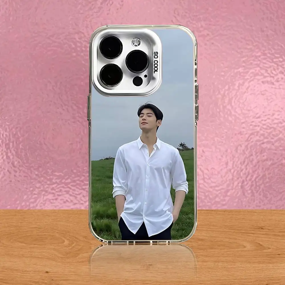 C-Cha E-Eun W-Woo Phone Case For iPhone 16,15,14,13,12,11,Pro,Max,Plus,Mini,SE White Candy Matte Shockproof Cover