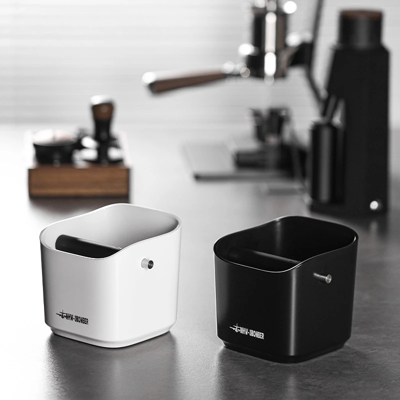 MHW-3BOMBER Small Square Coffee Grounds Bucket Home Bar Espresso Machine Waste Powder Grounds Knocking Box