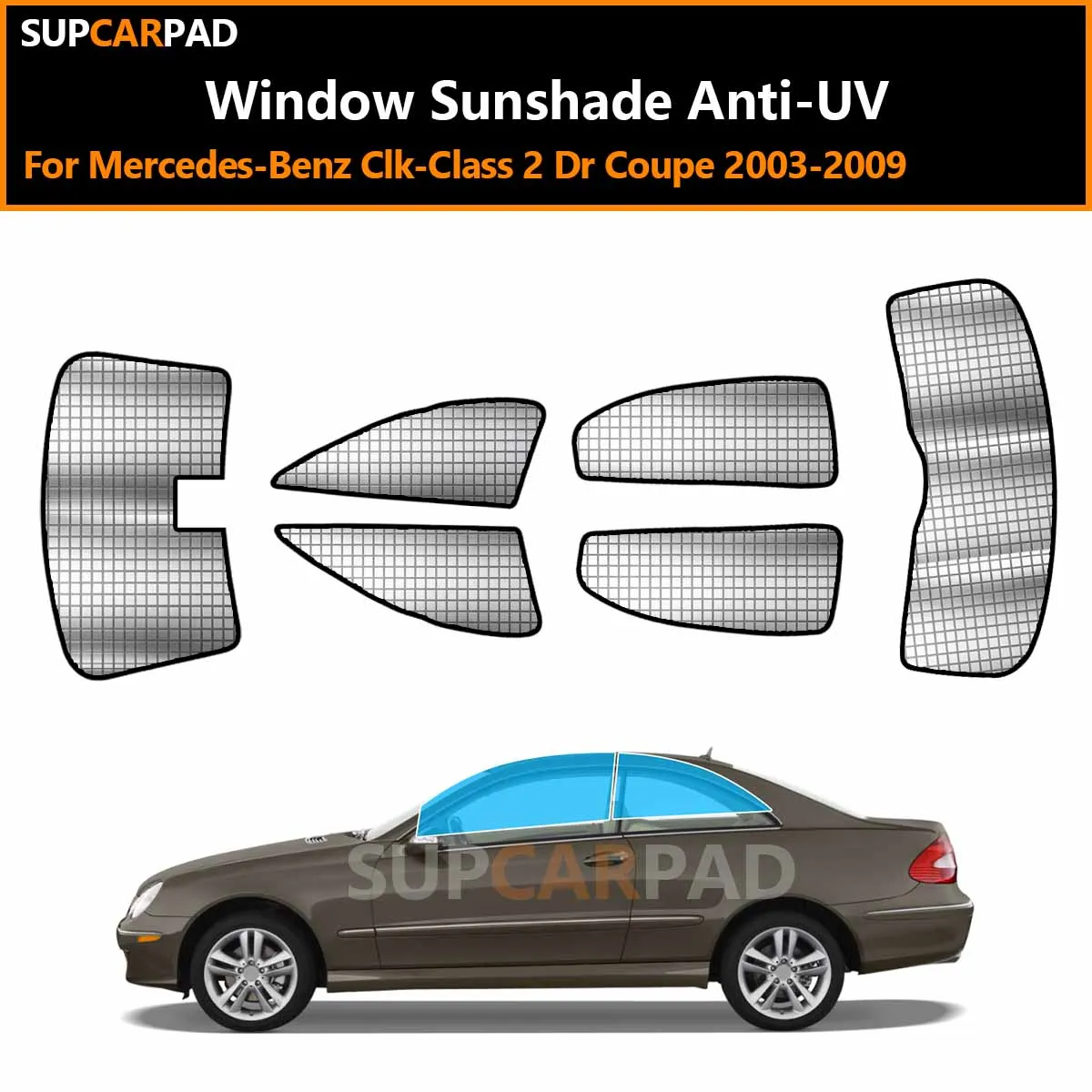 

Солнцезащитные шторки для окон автомобиля Mercedes-Benz Clk-Class 2 Dr Coupe 2003-2009, на заказ, с защитой от УФ-излучения, ветровики, накладки на окна