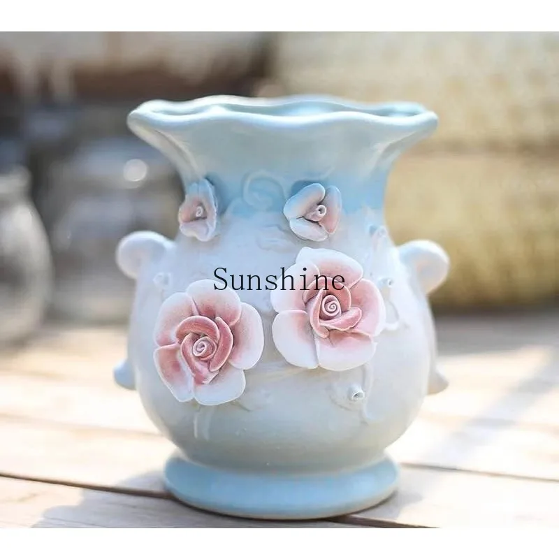 

Old pile thick ceramic succulent flower pot breathable large diameter household