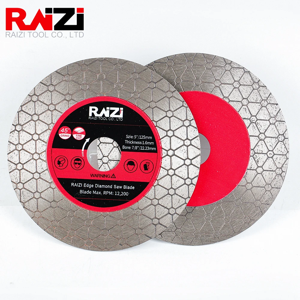Disco da taglio diamantato Raizi 5 ''125mm lama per sega circolare in marmo porcellanato per piastrelle di ceramica per smerigliatrice angolare