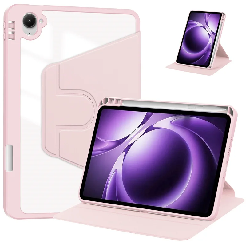 360 Rotation Abdeckung Für Xiaomi Pad Mini Fall 8,8 zoll 2025, mit Bleistift Halter Acryl Klar Zurück Funda für Xiaomi Pad Mini Tablet