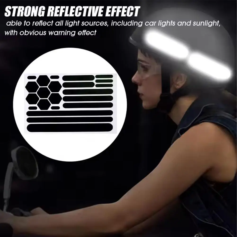 

Reflective Stickers For Helmets Invisible Helmets Stickers Self-adhesive Reflective Tape For Helmets Bike Motorcycle Scoote Y6v1