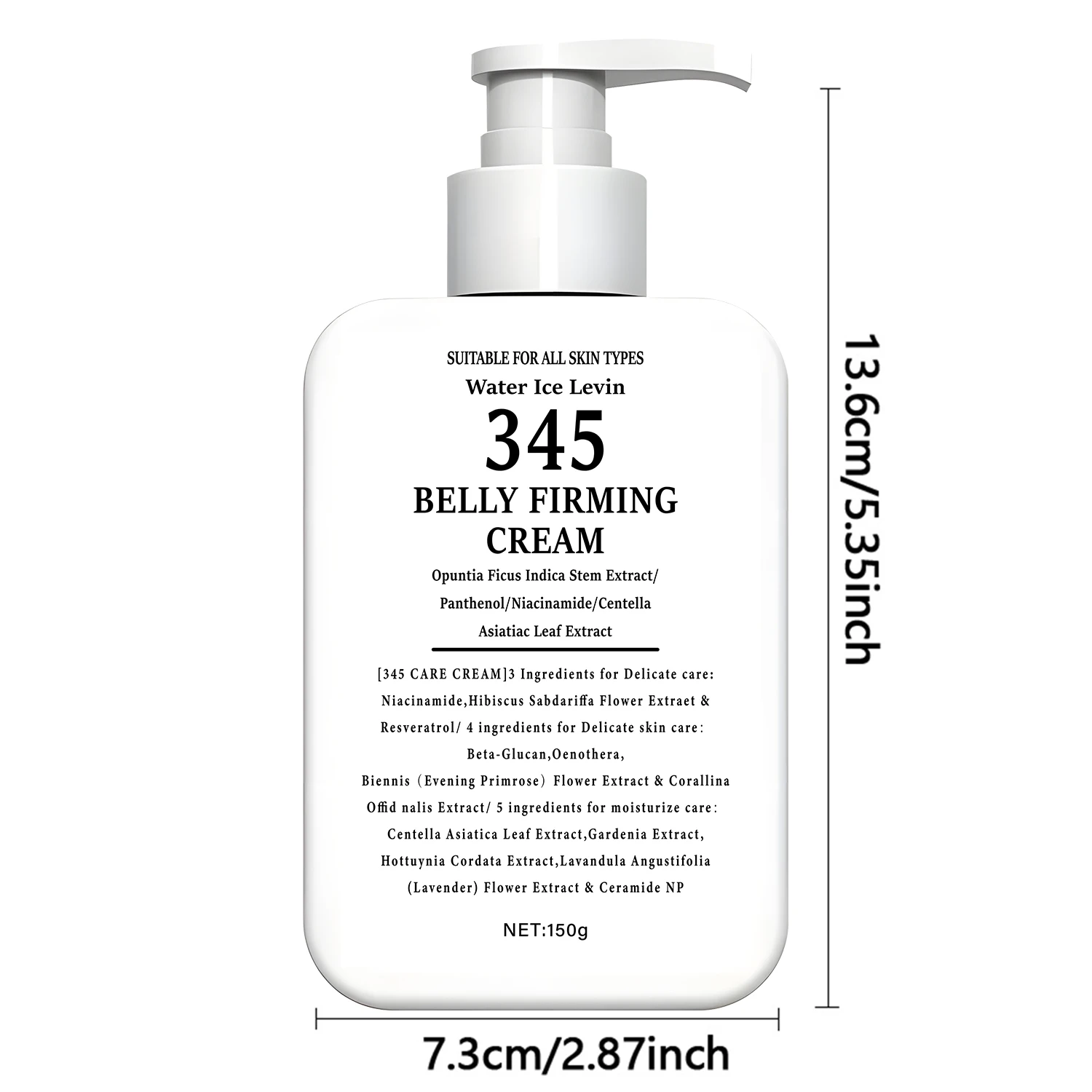 345 كريم شد البطن مستخلص جذع Opuntia. نياسيناميد بانثينول. يهدف كريب الجلد. يشد شركة. جميع أنواع البشرة. 150 جرام. #6