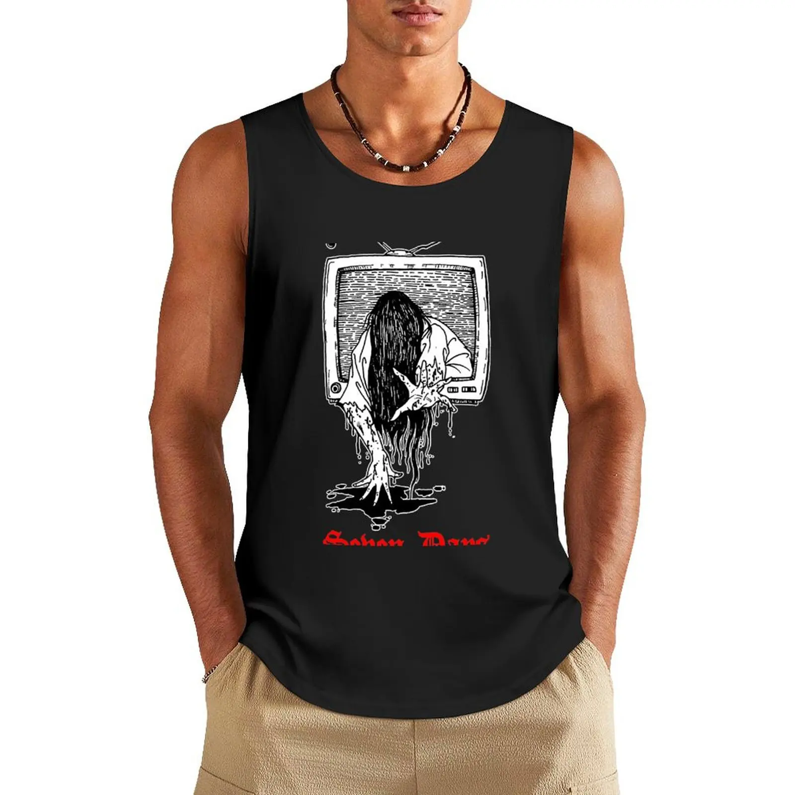 The Ring Horror Movie Samara Seven Days Halloween Tank Top gym t-shirts man gym t-shirts gym top Male clothes