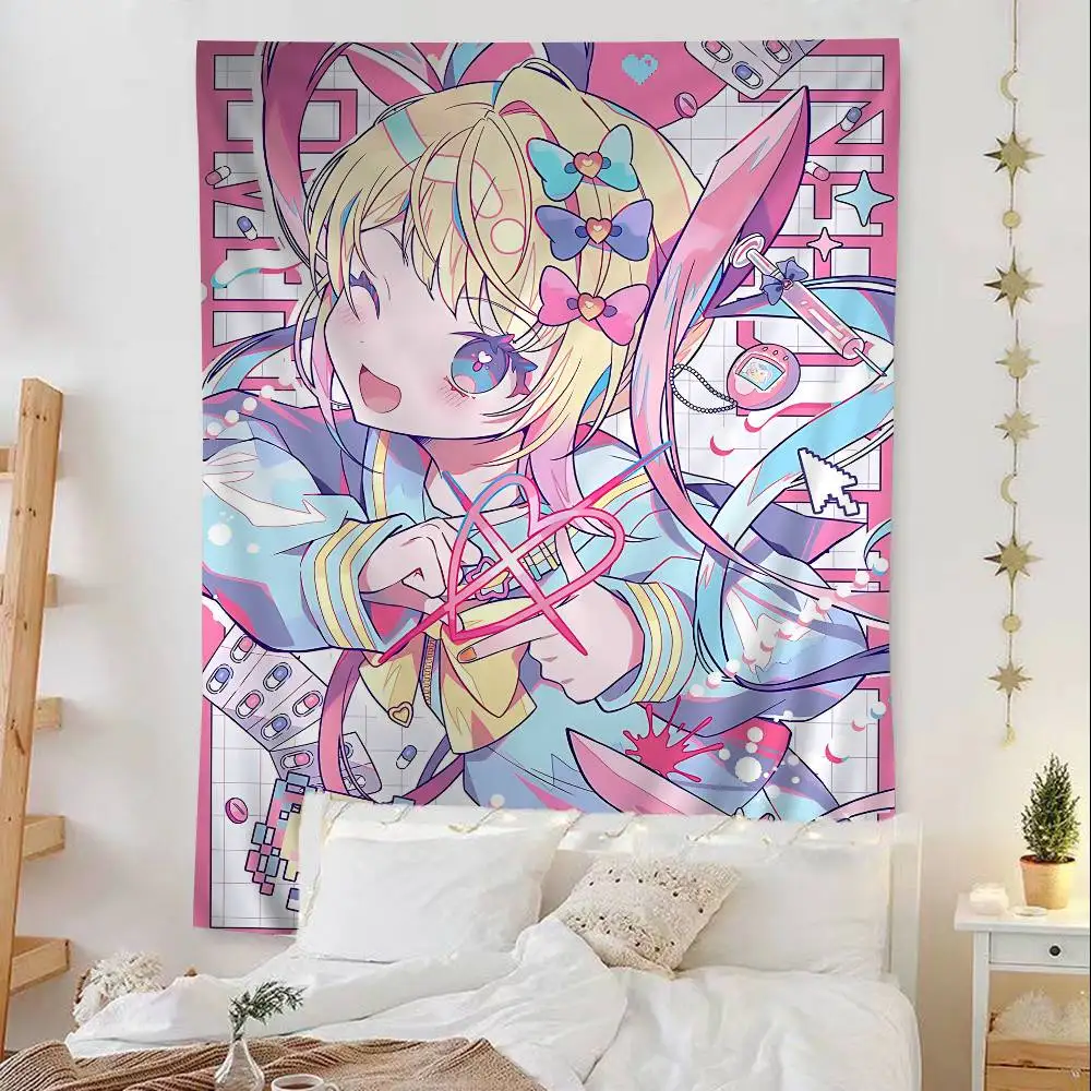 Needy Girl Overdose Game Colorful Tapestry Wall Hanging Cheap Hippie Wall Hanging Bohemian Wall Tapestries Mandala Wall Hanging