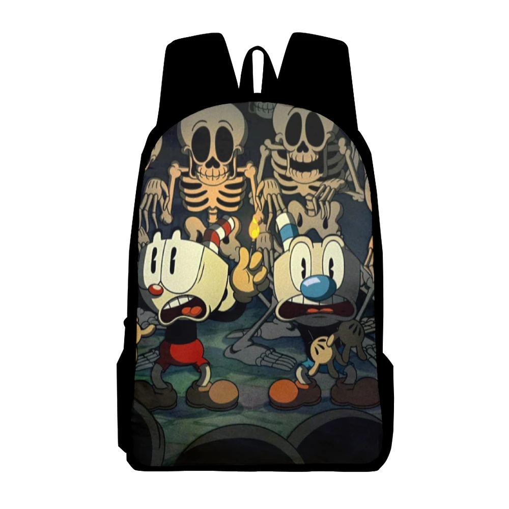 The Cuphead Show Cartoon Backpack School Bag Adult Kids Bags Unisex Backpack 2023 Casual Style Daypack Harajuku Bags