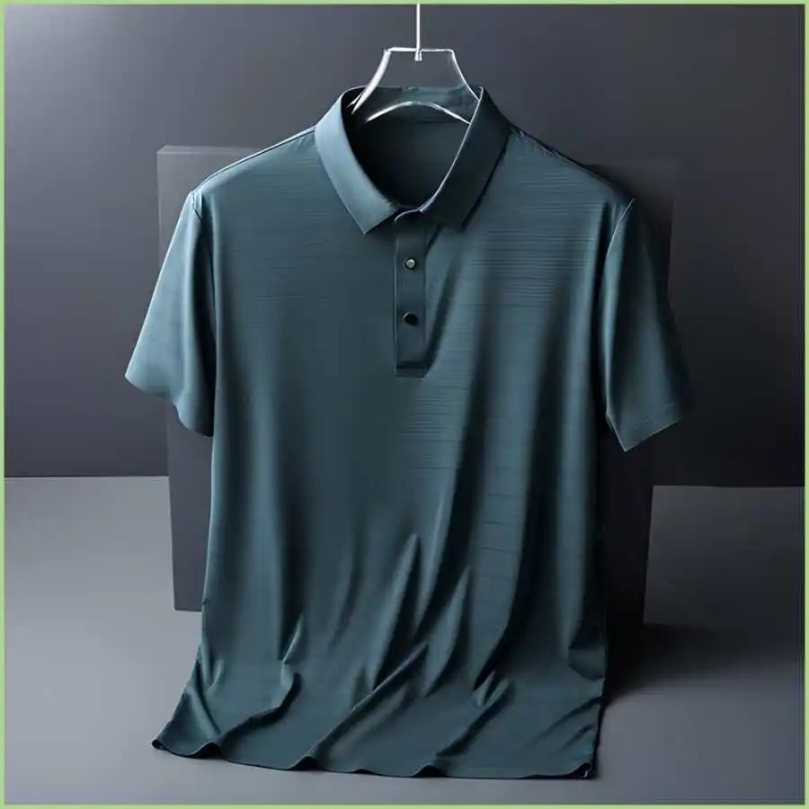 Busin-T-Shirt für Herren, hohe Seidenstreifen, Sl-Overall, Stand-Passform, Baumwolle, 00 % Ice Sensation ort Sve, Reißverschluss