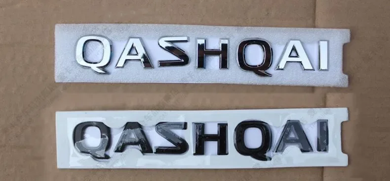 For Nissan QASHQAI 2016-2019 High-quality ABS Chrome Tail door letter stickers cvt patch decoration car accessories