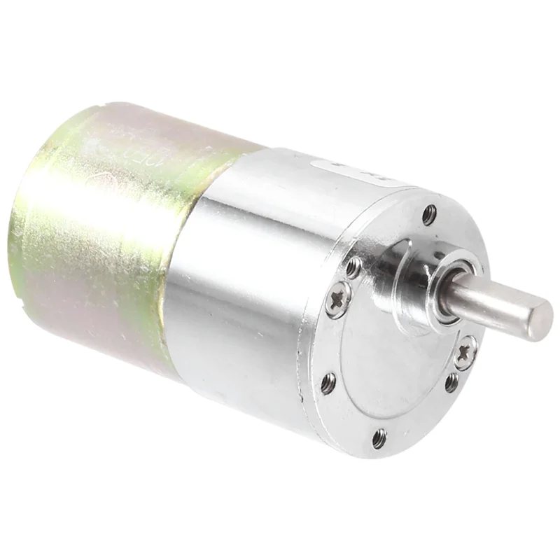 MAKE-DC 12V 30RPM Motor de engranaje de alto par eléctrico Mini Motorreductor de reducción de velocidad eje de salida excéntrico caja de cambios de 37Mm