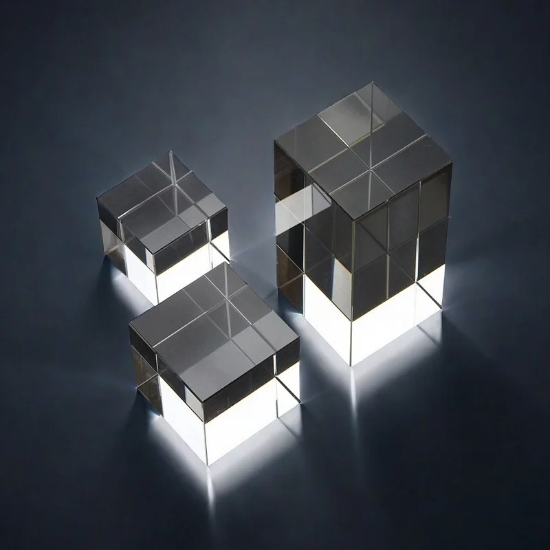 Good Quality 10pcs Crystal Cube K9 Crystal Blank Block Carved White Embryo Material for 3d Laser Engraved Craft Art Gift Award