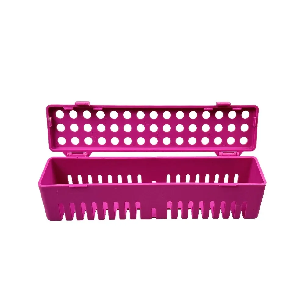 

Plastic Dental Instrument Disinfection Box Perforated Design Safe Dentist Cassette Autoclave Dental Sterilization Case Lab Use