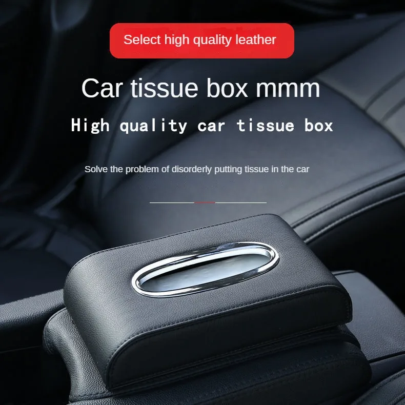 

Universal PU Leather Car Tissue Box seat type center console multi-functional high-grade paper box car interior car accessories