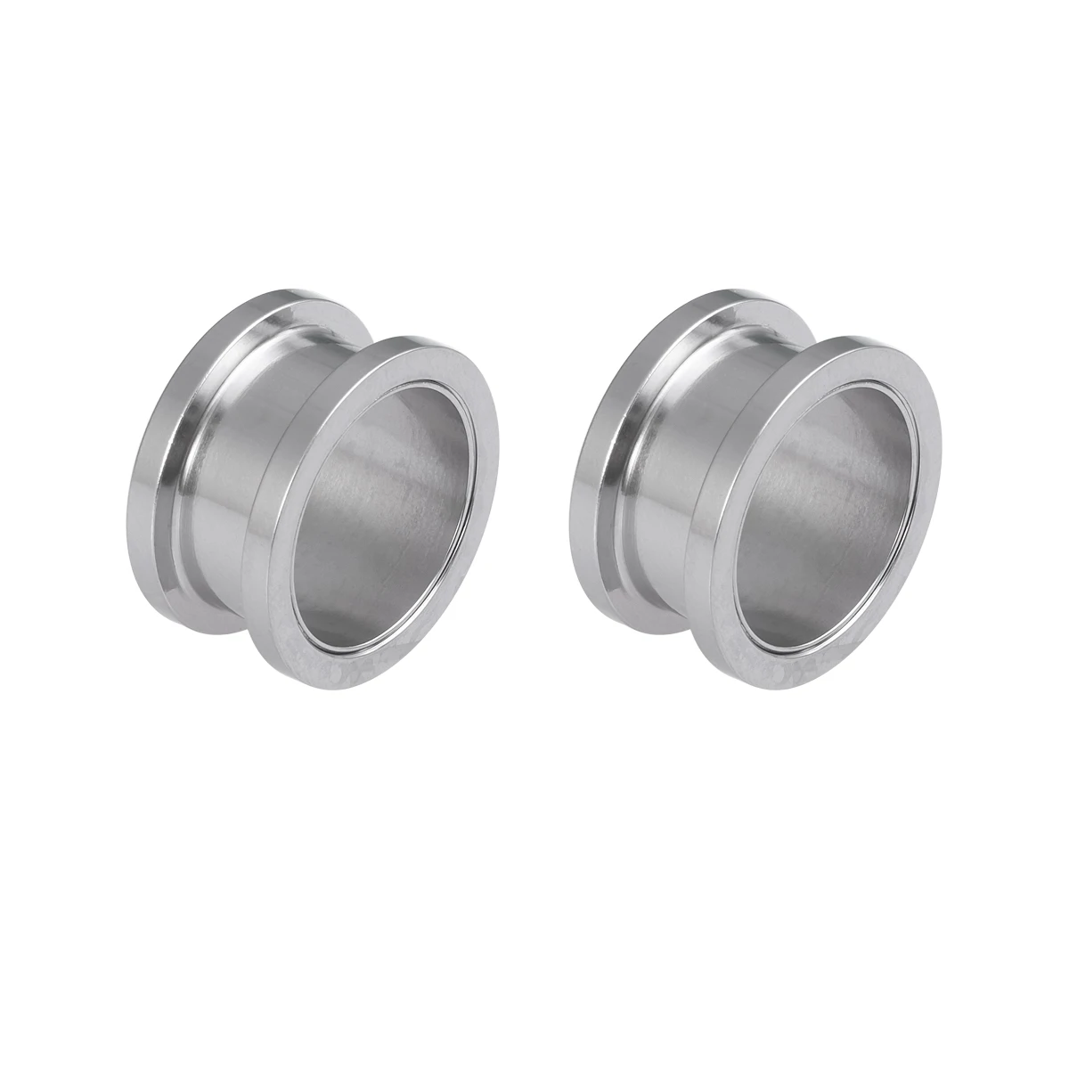 2 Stück chirurgischer Stahl, schraubbar, Ohrmessgeräte, Tunnel-Expander, Körperpiercing, doppelte Flare-Stecker, Dehnungsohrringe für Unisex, 3–25 mm