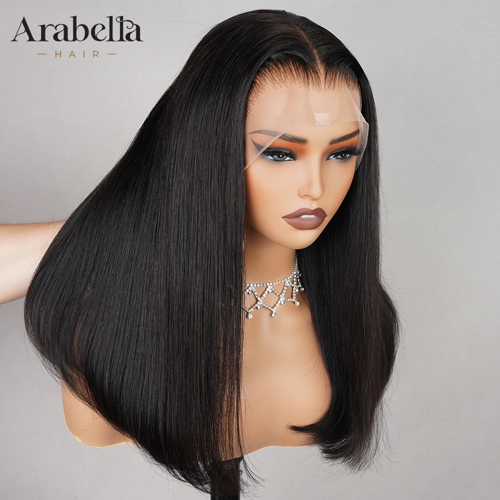 

Arabella Hair Bone Straight 13x4 Glueless Wig 100% Human Hair 220% Density Double Drawn Lace Wig Bleached Knots Pre-Plucked Wig