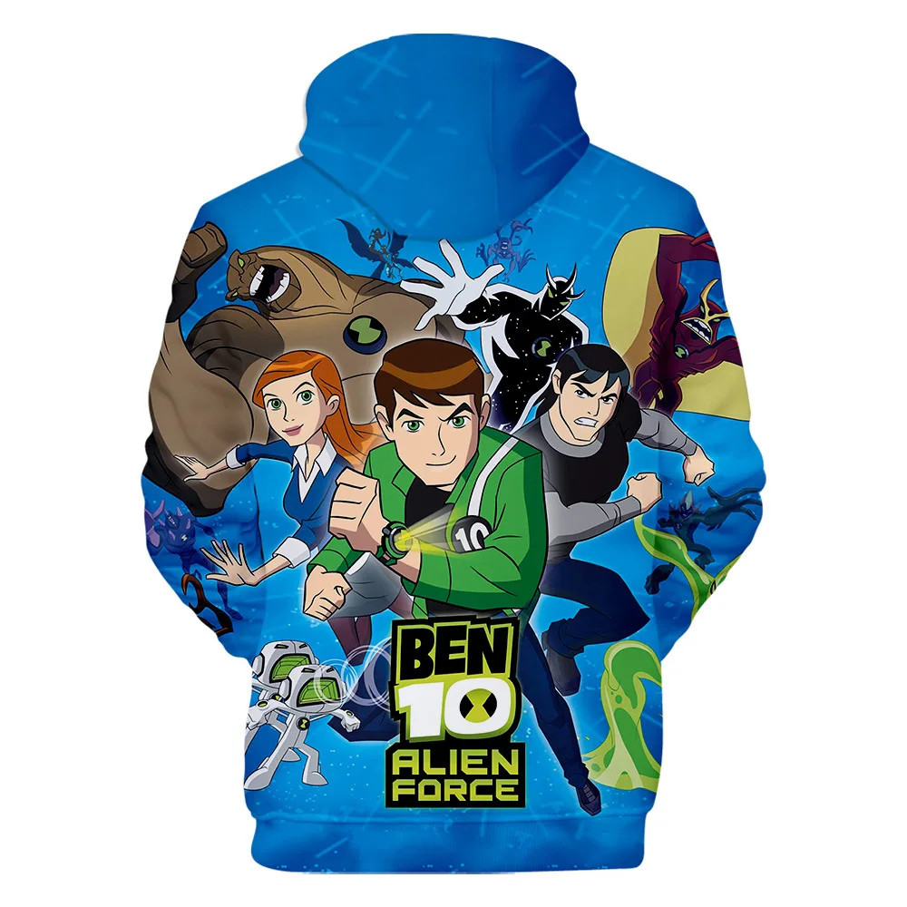 Ben 10เสื้อโค้ทมีฮู้ดคอสเพลย์3D สำหรับผู้ชายผู้หญิงเสื้อโค้ทแจ็กเก็ตมีซิปแบบลำลองสำหรับผู้ชายและผู้หญิงเสื้อโค้ท3มิติเสื้อกันหนาวมีฮูดพิมพ์ลาย