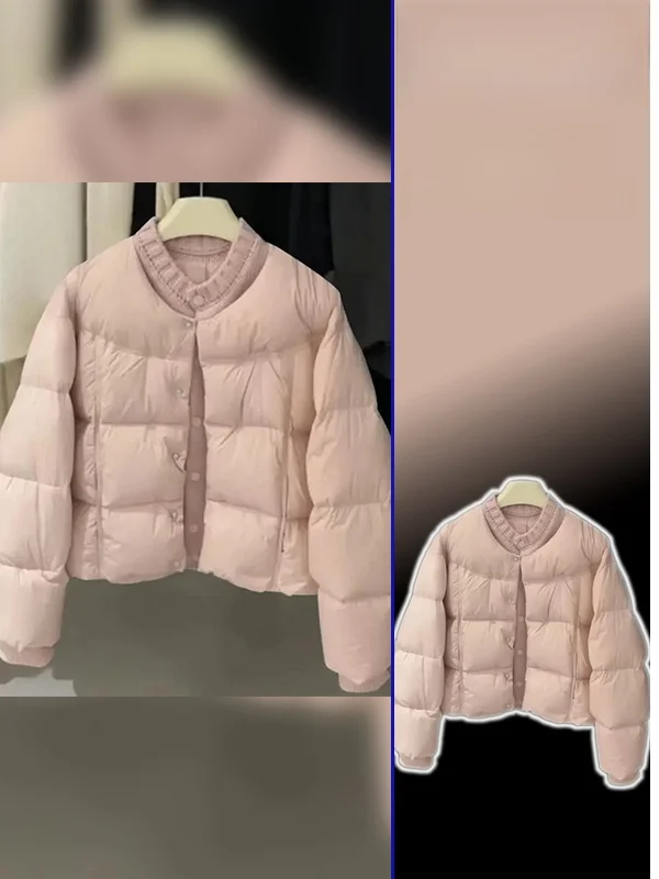 

plus Size Korean Sle Spliced Thiened Warm Cotton Jaet Women Loose Bread Sle Spring Outerwear for plus Size Women