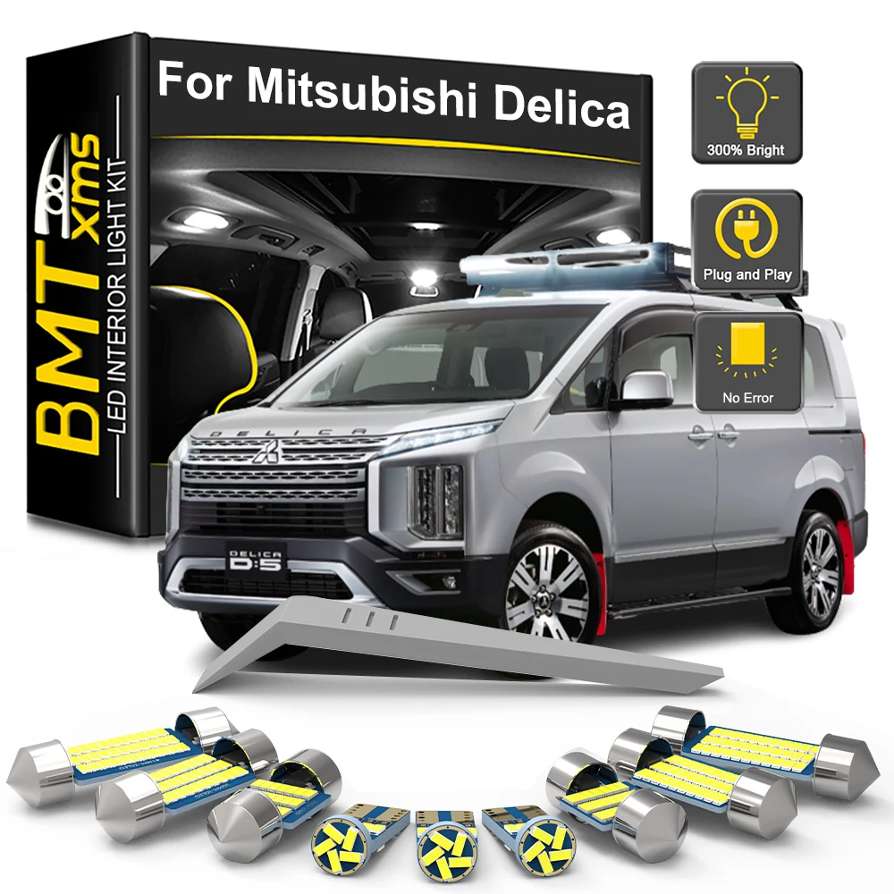 

BMTxms 12Pcs For Mitsubishi Delica D5 D:5 CV5W CV2W 2007-2015 2016 2017 2018 Car LED Interior Light Bulb Kit Map Dome Trunk Lamp