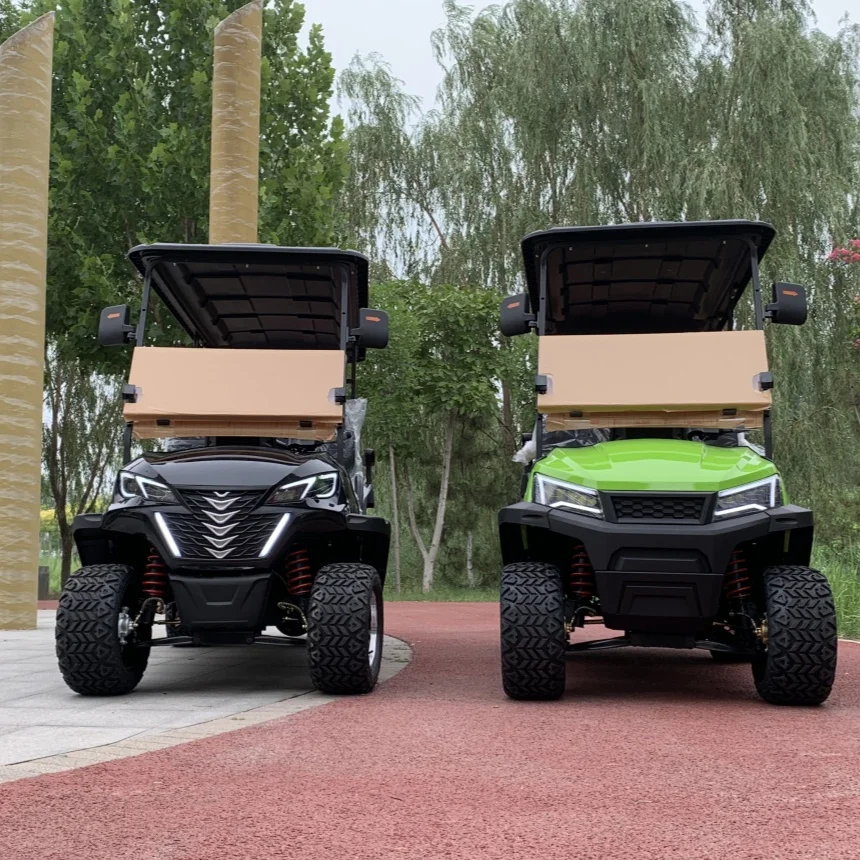 China Luxury 4 Seat 150W Solar Panels Powered Electric Golf Cart 4 Seater Utility Vehicle High NewTech Electric Golf Cart