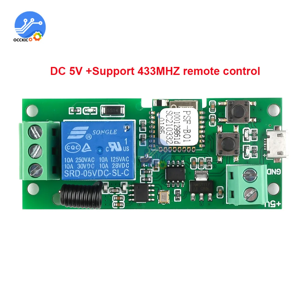 DC5V DC12V Wifi リレーモジュール eWeLink APP リモコン用セルフロックワイヤレス遅延リレースマートインテリジェントホーム用