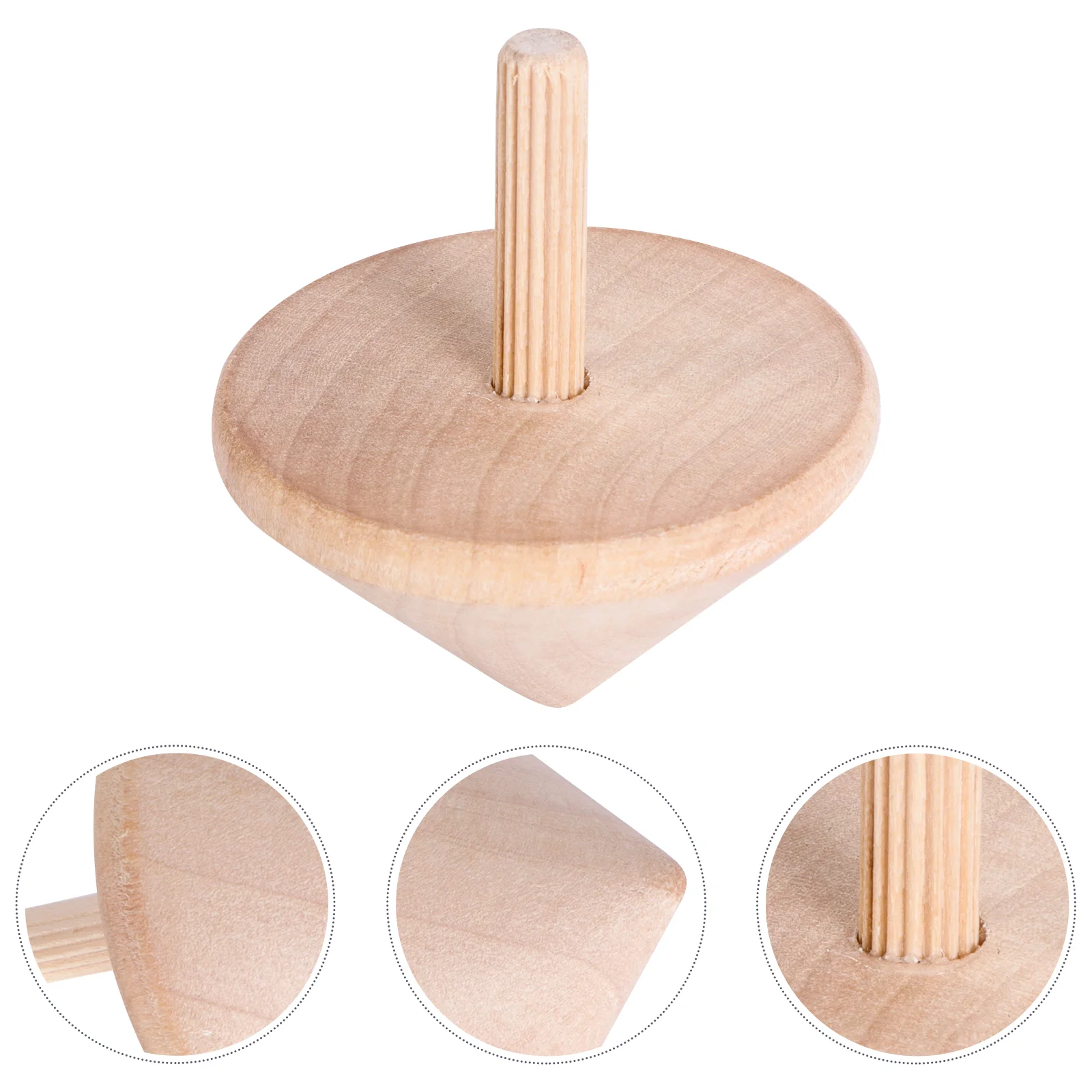 

6 Pcs Painting Toy Spinning Top Kids Toys Peg Tops Khaki Wooden Peg-Tops Outdoor Toddler