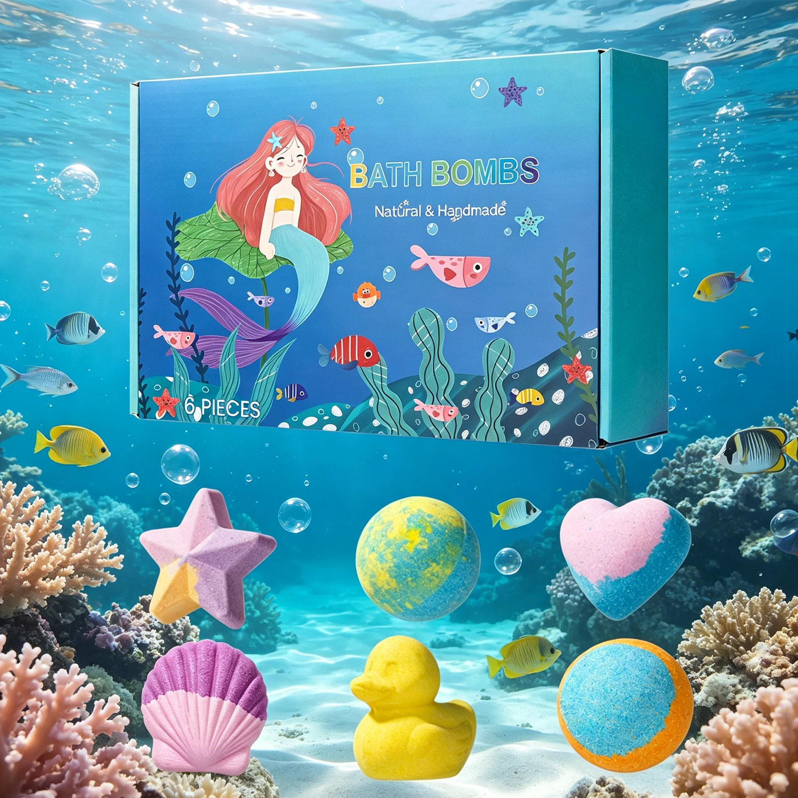 

Bath Bombs for Kids Mixed Shapes Moisturizing Fizzy Balls for Relaxing Spa Gift Set for Birthdays Aromatherapy Bubble Bath