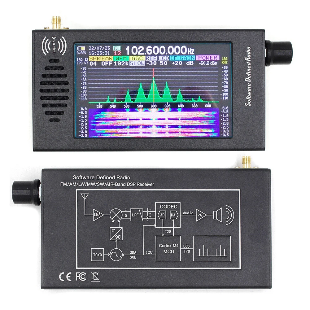 AM Demodulation Ham Radio Receiver Outdoor Listening Resistive Touchscreen 3W Multimedia Speaker Frequency 100kHz-149MHz