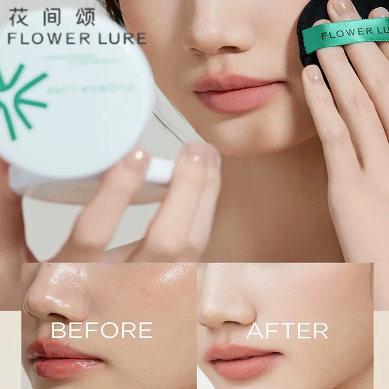 Flower Lure Setting Powder Matte Oil Control Pink Brighten Skin Tone Corrector Loose Powder Lasting Facial Setting Makeup