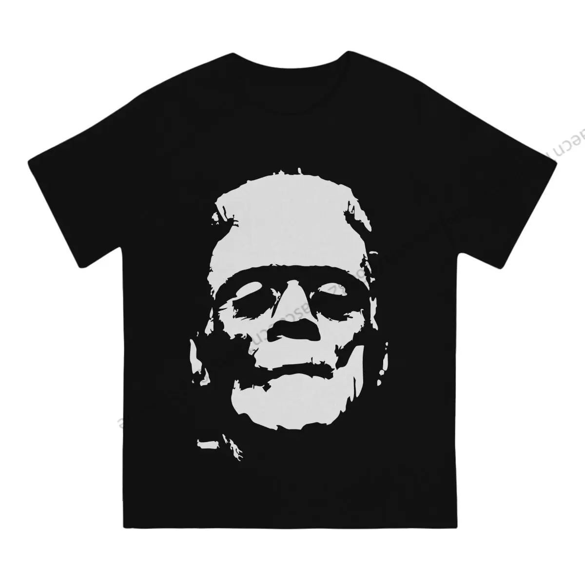 Frankenstein Black and White Tshirt Homme Men's Tees Cotton T Shirt For Men