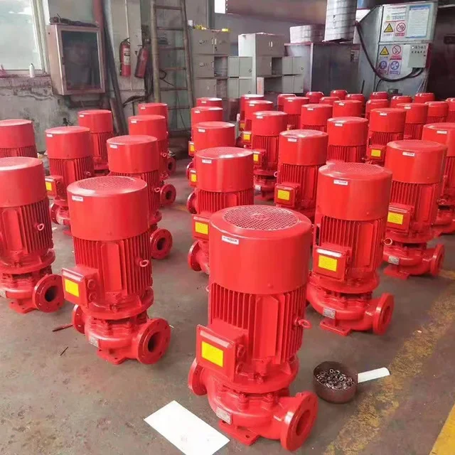 Vertical single-stage fire pump spray system pressurization