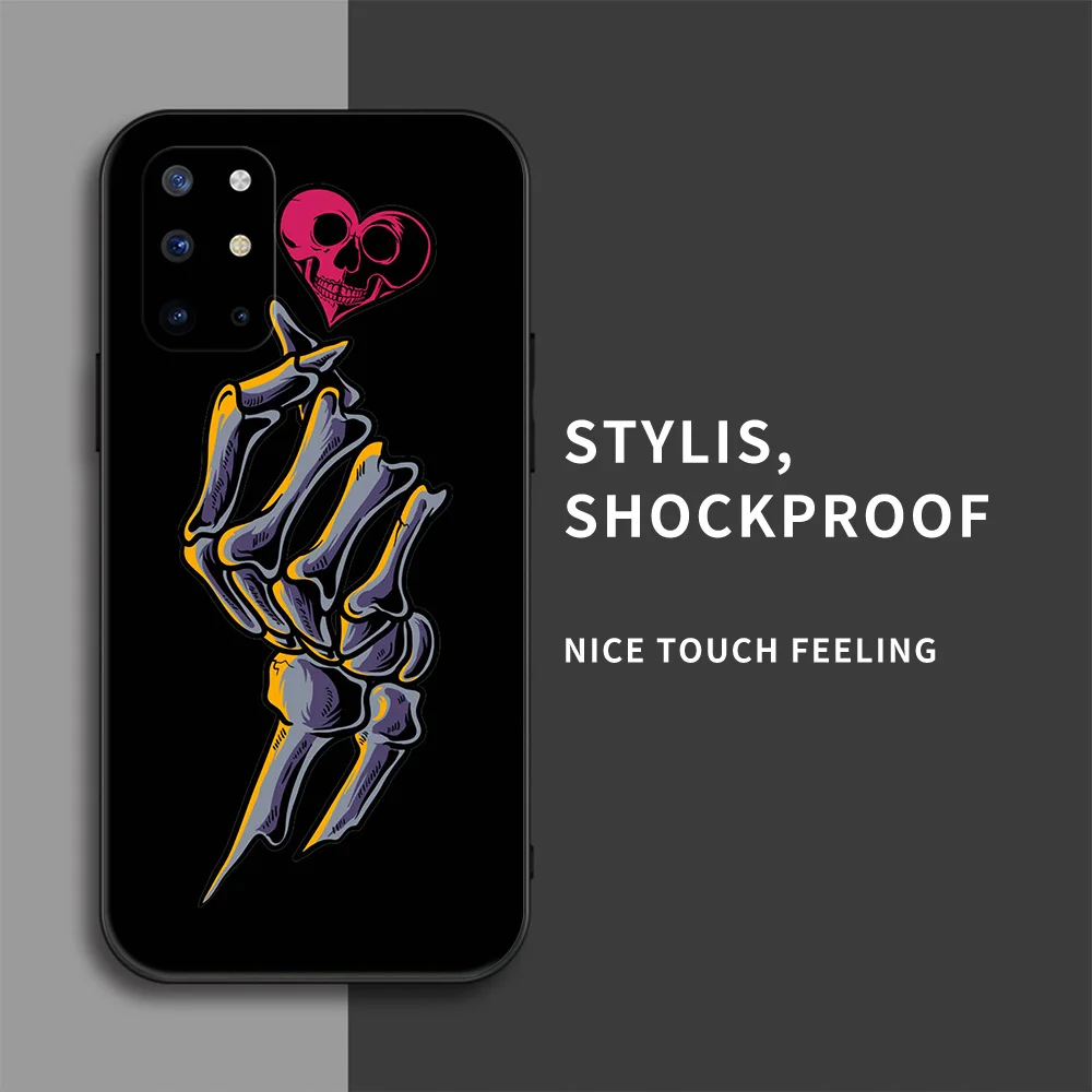 Für oneplus 8t Fall Telefon Rückseite stoß feste schwarze TPU Fall interessantes Design