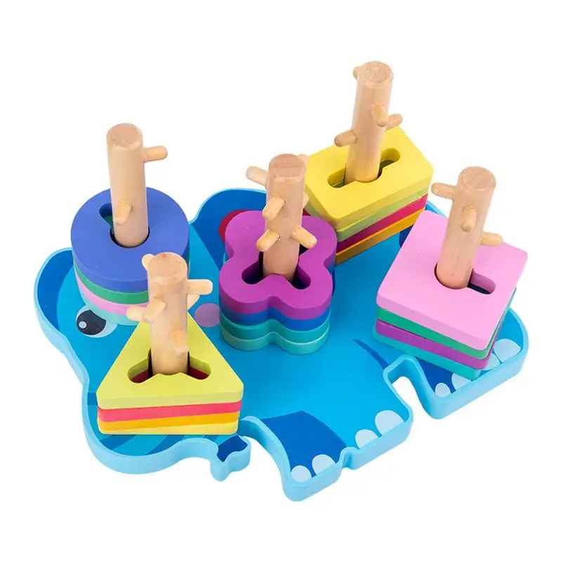 

Wooden Sorting Stacking Toys Montessori Wooden Educational Toys Preschool Wooden Sorting & Stacking Educational Toys for Kids