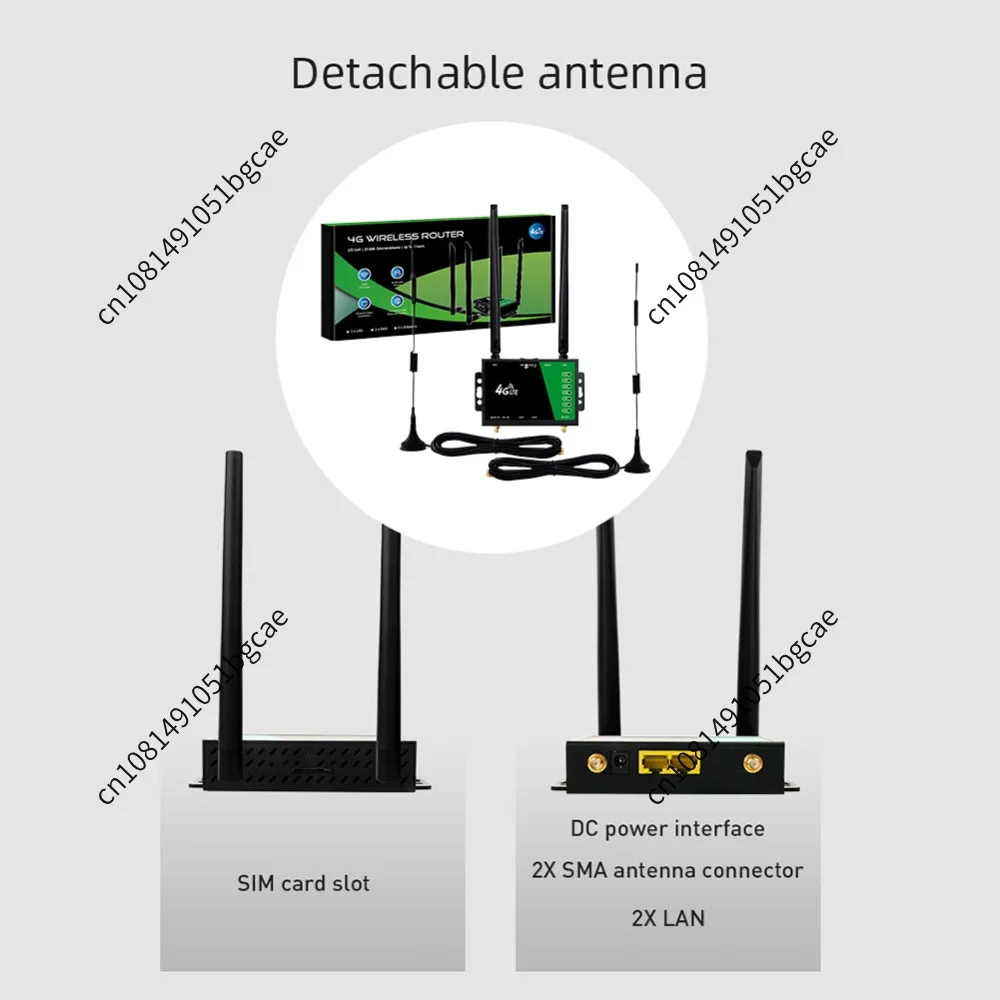 4G Wireless Router with SIM Card Slot 4 Antennas Home Router 150Mbps Firewall Protection Modem Router for Home Office Indoor
