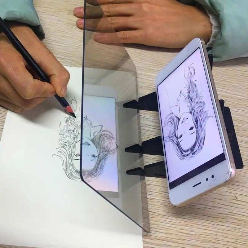 Portable Optical Drawing Copying Board Imitation Tracing With Projection Screen Learning Tool Suitable For Mobile Tablet