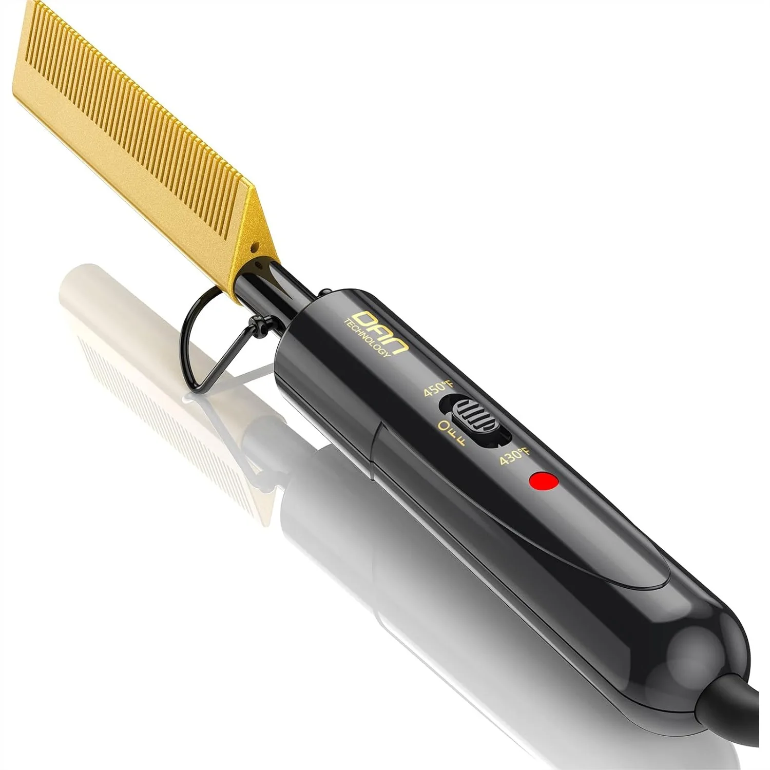 

Electric Hot Comb for Wigs, 450℉ Small Hair Straightening Comb for Edges, Dual Voltage Portable for Travel & Home