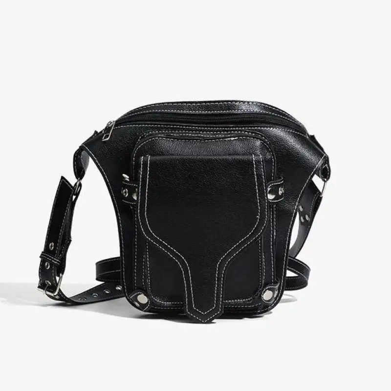 Steampunk Retro Waist Bag Men's Outdoor Single Shoulder Messenger Bag Women's Mobile Phone Sexy Rivets Waist Bag Leg Bag Packs