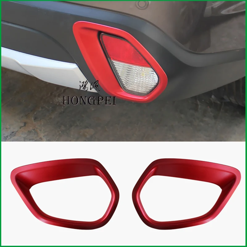 

Car Styling For Mitsubishi Outlander 2016 2017 2018 Rear Bumper Fog light Frame Cover Sticker Trim Auto Parts Accessories