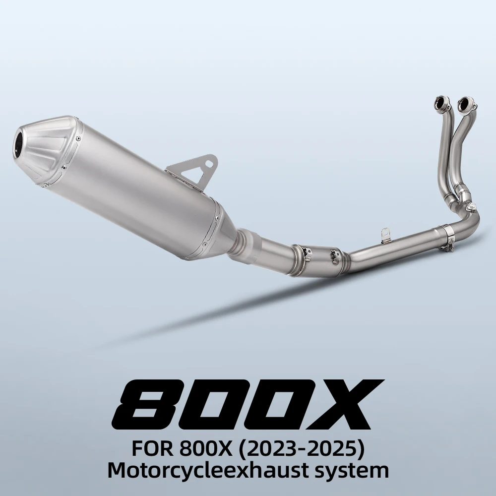 

For 800X ADV 800 X 2023-2025 Adventure Rally Motorcycle Exhaust Full System Connect 800X Slip on Line Muffler