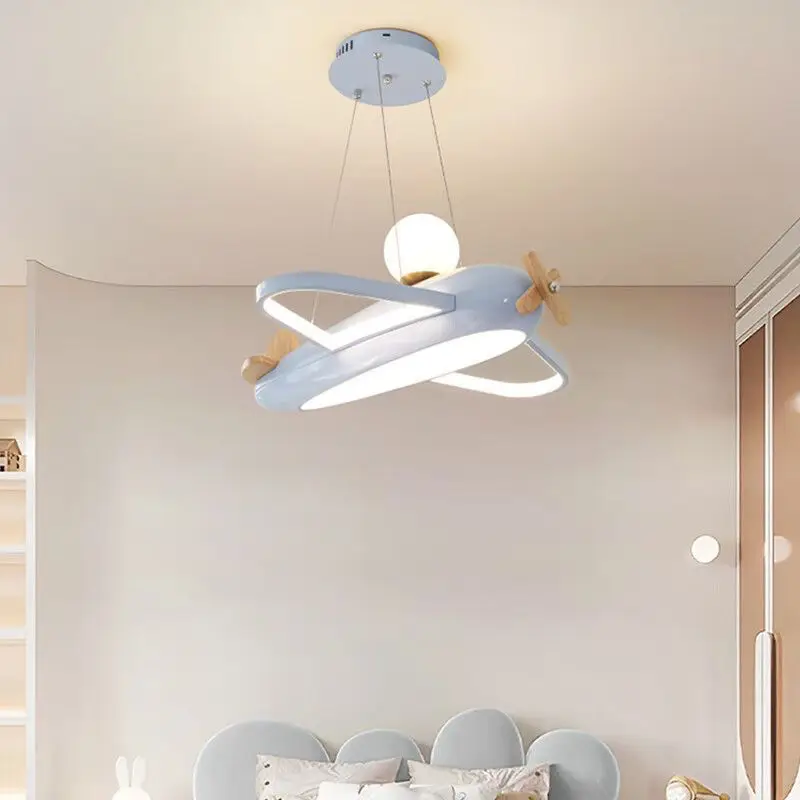 

Children's Room Chandelier Cream Wind Bedroom Light Boys and Girls Room Light Creative Cartoon Children's Second Bedroom Light
